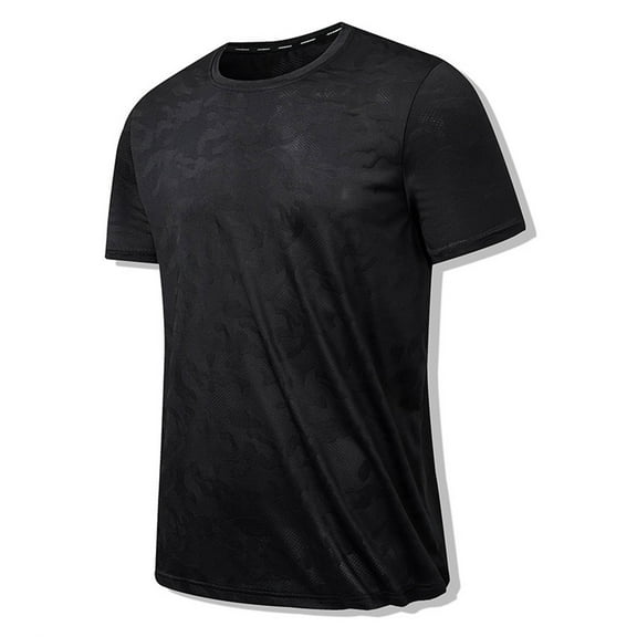 AHTJRT Men's UPF 51+ Sun Protection Swim Shirt Short Sleeve Lightweight and Quick-Drying Rash Guard Black XL