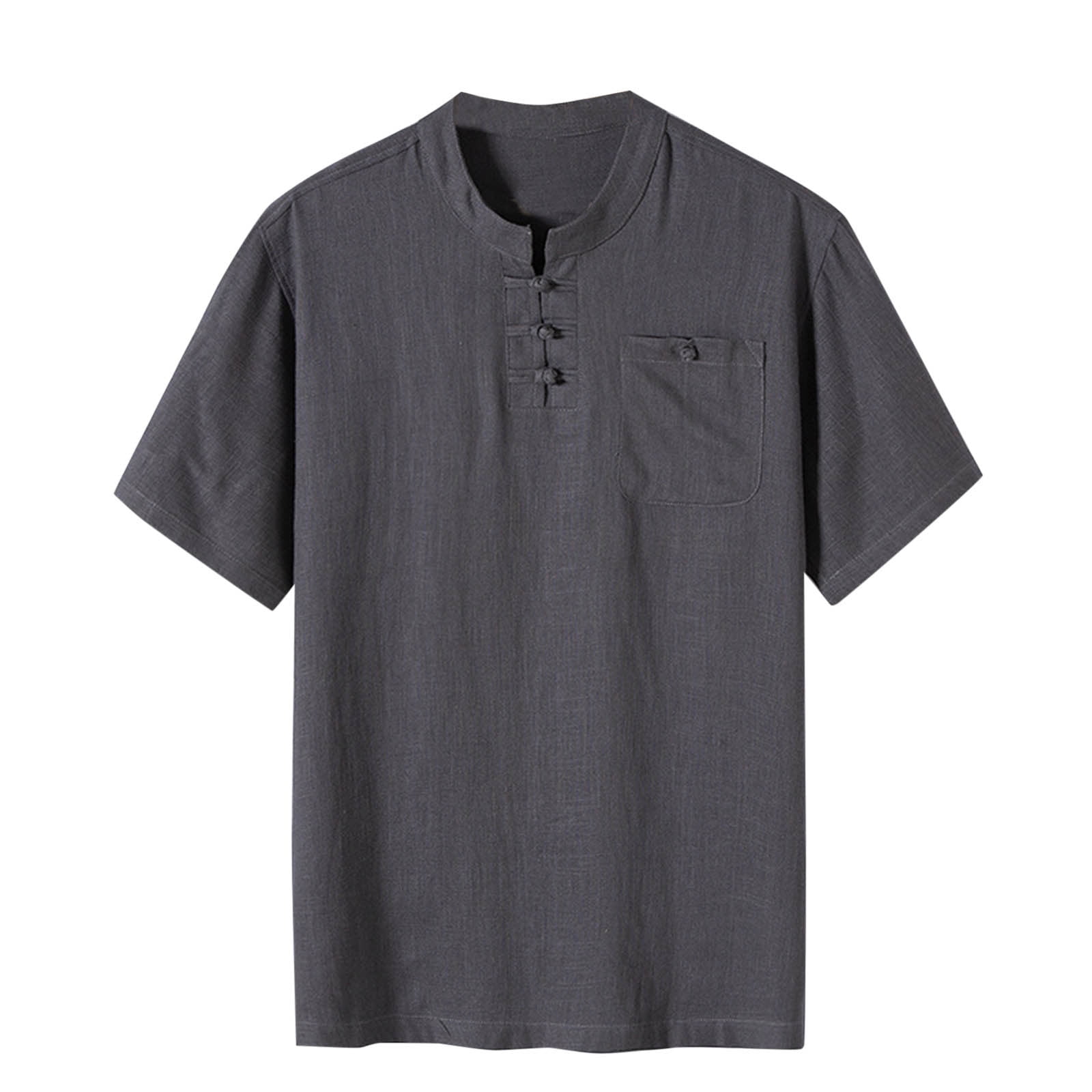 AHTJRT Men's Vintage Casual Short Sleeve Henley Shirt Lightweight ...