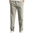 thumbnail image 1 of AHTJRT Mens Big Tall Jogger Sweatpants Elastic Bottom Casual Athletic Classic Fit Multi Pockets Track Pants Gray 3XL, 1 of 6