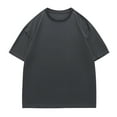 thumbnail image 1 of AHTJRT Mens Big and Tall Short Sleeve Crew Neck Cotton Casual Breathable Workout Tee Tops Dark Gray 2XL, 1 of 4