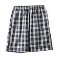 thumbnail image 1 of AHTJRT Mens Knee Length Plaid Board Swim Trunk Shorts with Elastic Waistband Blue 4XL, 1 of 4