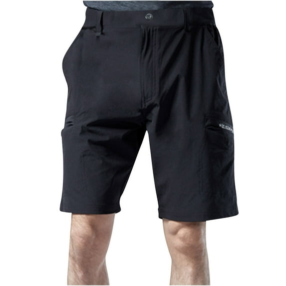 AHTJRT Mens Lightweight Breathable Quick Dry Hiking Cargo Shorts for Outdoor Activities and Fishing Black XL
