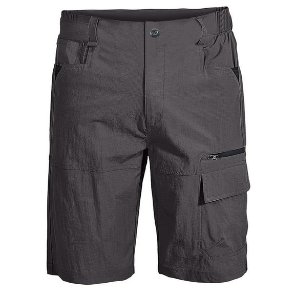 AHTJRT Mens Lightweight Breathable Quick Dry Hiking Cargo Shorts for Outdoor Activities and Fishing Gray M