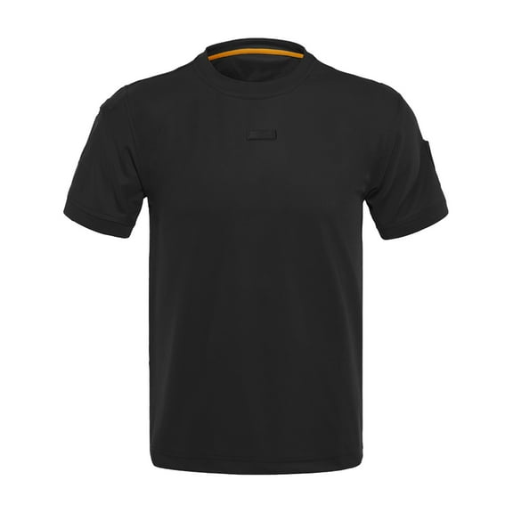 AHTJRT Mens Lightweight Casual Short Sleeve Crew Neck Slim Pullover Workout Solid Color Tunic Top Black XL