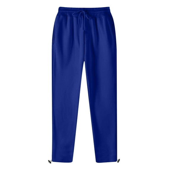 AHTJRT Mens Sweatpants Classic Athletic Workout Pants Drawstring Joggers Solid Active Sweat Pants Blue 3XL
