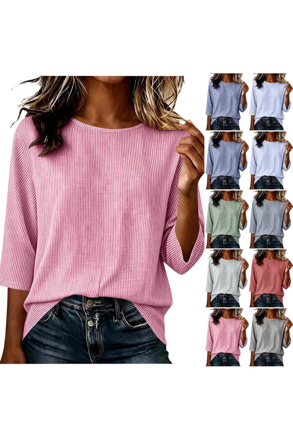 Ribbed Knit Tshirt for Women Boat Neck Short Sleeve Cotton Linen Tops Loose Fit Comfy Summer Leisure Going Out Tee Tops Green L