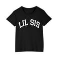 thumbnail image 1 of AHTJRT Sibling Matching Tshirts for Girls Funny Cute Little Sister Printed Shirts Short Sleeve Tee Tops Lounge Outdoor Family Tops Black 4 Years, 1 of 4