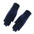 thumbnail image 1 of AHTJRT Stretch Velvet Gloves for Women Winter Thermal Satin Fleece Lined Ribbed Gloves Cold Weather Party Cosplay Costume Accessories Blue Free Size, 1 of 3
