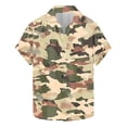 thumbnail image 1 of AHTJRT Stylish Men's Camouflage Print Button Down Short Sleeve Shirt Camouflage 3XL, 1 of 5