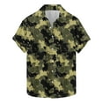 thumbnail image 1 of AHTJRT Stylish Men's Camouflage Print Button Down Short Sleeve Shirt Camouflage M, 1 of 5