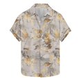 thumbnail image 1 of AHTJRT Stylish Men's Camouflage Print Button Down Short Sleeve Shirt Khaki 2XL, 1 of 5