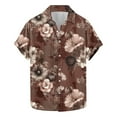 thumbnail image 1 of AHTJRT Stylish Men's Camouflage Print Button Down Short Sleeve Shirt Multicolor 2XL, 1 of 5