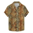 thumbnail image 1 of AHTJRT Stylish Men's Camouflage Print Button Down Short Sleeve Shirt Multicolor L, 1 of 5