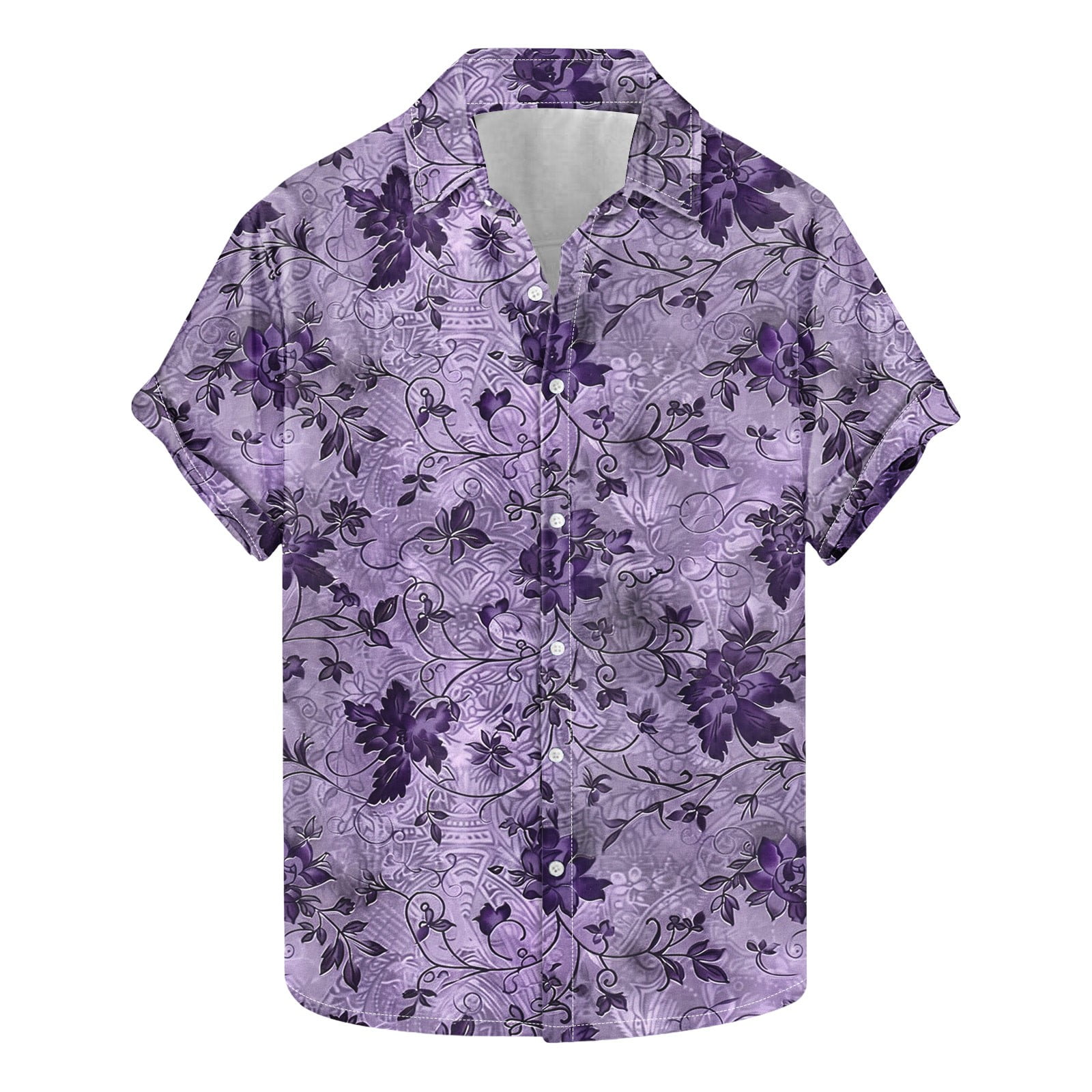 Men's Camouflage Long Sleeve Button Down Collared Shirt