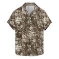 thumbnail image 1 of AHTJRT Stylish Men's Camouflage Print Button Down Short Sleeve Shirt Multicolor S, 1 of 5
