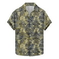 thumbnail image 1 of AHTJRT Stylish Men's Camouflage Print Button Down Short Sleeve Shirt Multicolor S, 1 of 5