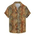 thumbnail image 1 of AHTJRT Stylish Men's Camouflage Print Button Down Short Sleeve Shirt Multicolor XL, 1 of 5