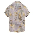 thumbnail image 1 of AHTJRT Stylish Men's Camouflage Print Button Down Short Sleeve Shirt Purple XL, 1 of 5