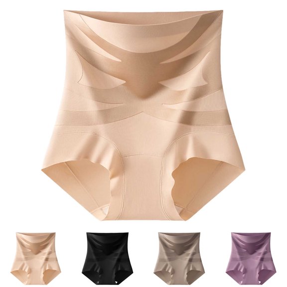 AHTJRT Tummy Control Panties for Women High Waist Body Shaper Cross Abdominal Support Seamless Invisible Fit All Day Comfort Smooth Under Dresses