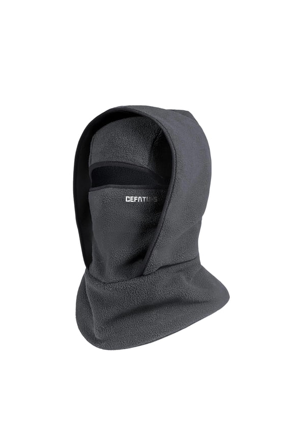 Unisex Balaclava Ski Mask Winter Warm Fleece Lined Neck Face Protection Skullcaps Outdoor Windproof Cycling Hiking Hoodie Dark Gray Free Size