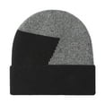 thumbnail image 1 of AHTJRT Unisex Slouchy Knit Skull Cap Fashion Patchwork Warm Cotton Knitted Hats Winter Outdoor Activity Stocking Cuffed Beanie Hats Black Free Size, 1 of 2
