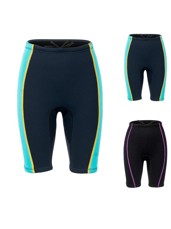 Wetsuit Shorts for Women 1.5mm Snorkeling Diving Water Sports Bottoms Thermal 1.5mm Swimsuit Pants for Swimming Surfing Dark Blue M