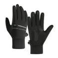 thumbnail image 1 of AHTJRT Winter Warm Gloves for Men Women Touchscreen Full Fingers Non-Slip Gloves with Zipper Pockets Waterproof Wrist Warmer Cycling Working Mittens Black L, 1 of 9