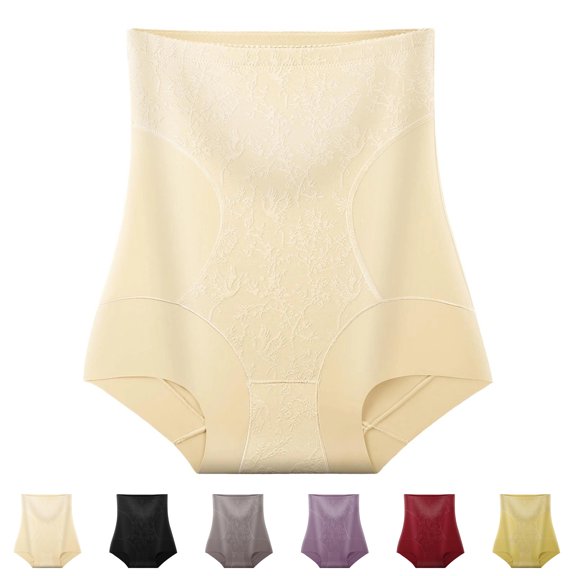 AHTJRT Women Postpartum Shapewear Underwear High Waist Tummy Control Butt Lift Panties Postpartum Recovery Firm Compression Seamless Knit Everyday Wear Panties