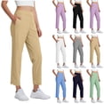thumbnail image 1 of AHTJRT Women's Golf Pants 7/8 Ankle Length Stretch Lightweight Sweatpants Spring Summer Athletic Hiking Travel Loungewear Trousers Mint Green XL, 1 of 9