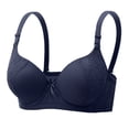 thumbnail image 1 of AHTJRT Women's Lace Push Up Bra Underwire Padded Support Racerbacks Full Coverage Plunge Everyday Lift Bra with Adjustable Straps Dark Blue M, 1 of 4