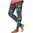 thumbnail image 1 of AHTJRT Women's Leggings Fashin Active Slim-Leg Workout Leggings Funny Rugby Graphics Printed Pants Football Yoga Running Bottoms Blue S, 1 of 5