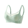 thumbnail image 1 of AHTJRT Women's No Underwire Sheer Mesh Bras Scoop Neck Breathable Bralettes with Adjustable Straps Padded Full Coverage Bras Green 40, 1 of 6