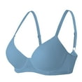 thumbnail image 1 of AHTJRT Women's Push Up Bra Light Fixed Padded Bralettes with spaghetti Straps V Neck Racerback Bras Workout Beach Lounge Lingeries Light Blue S, 1 of 8
