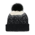 thumbnail image 1 of AHTJRT Women's Winter Beanie Hat Winter Chunky Knit Pom-Pom Stocking Skull Cap Soft Warm Cuffed Knitted Caps for Cold Weather Black Free Size, 1 of 3