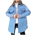 AHTJRT Womens Winter Quilted Jacket Packable Lightweight Loose Casual