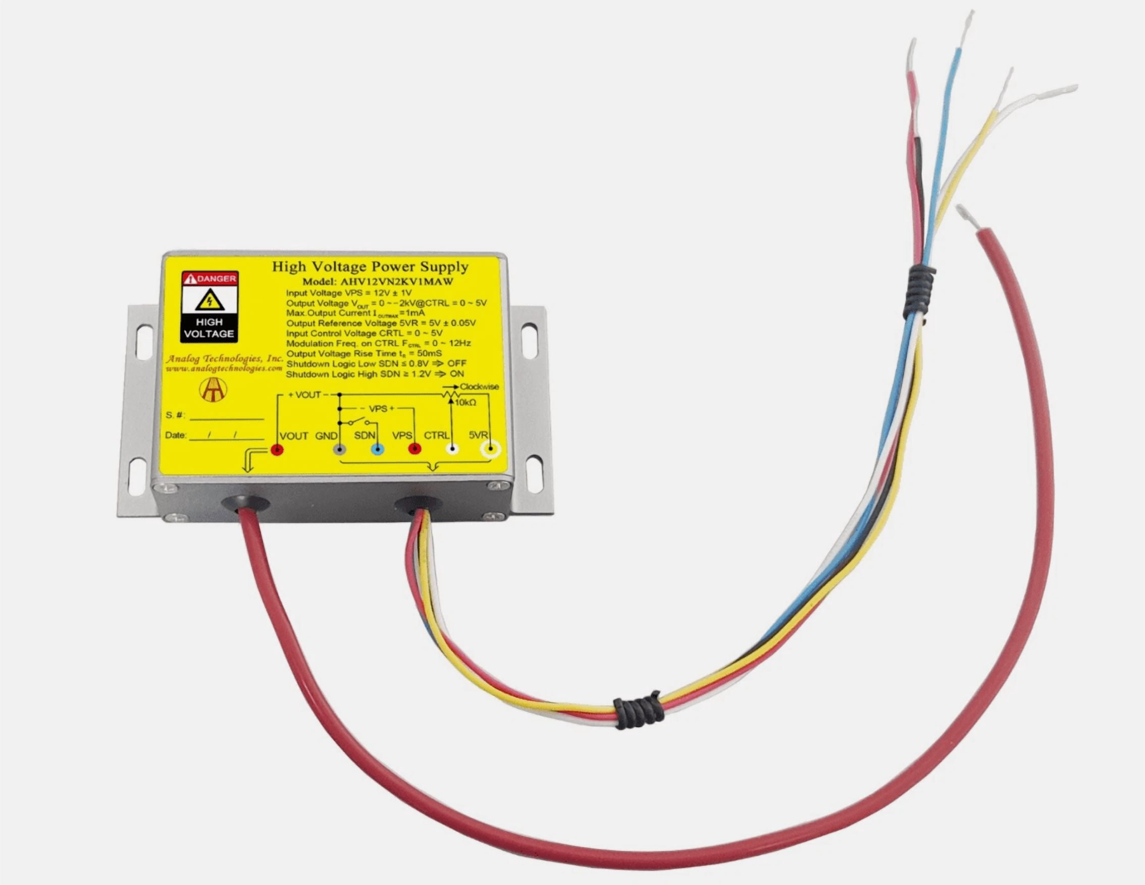 AHV12VN2KV1MAW – 12V to 2000V High Voltage Isolated DC-DC Power Module ...