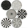 thumbnail image 1 of AHX Dinner Plates Ceramic Plate Set - 10 Inch Large Porcelain Round Plate Sets of 6 - Flat Modern Black Pattern Kitchen Dining Plates, 1 of 9