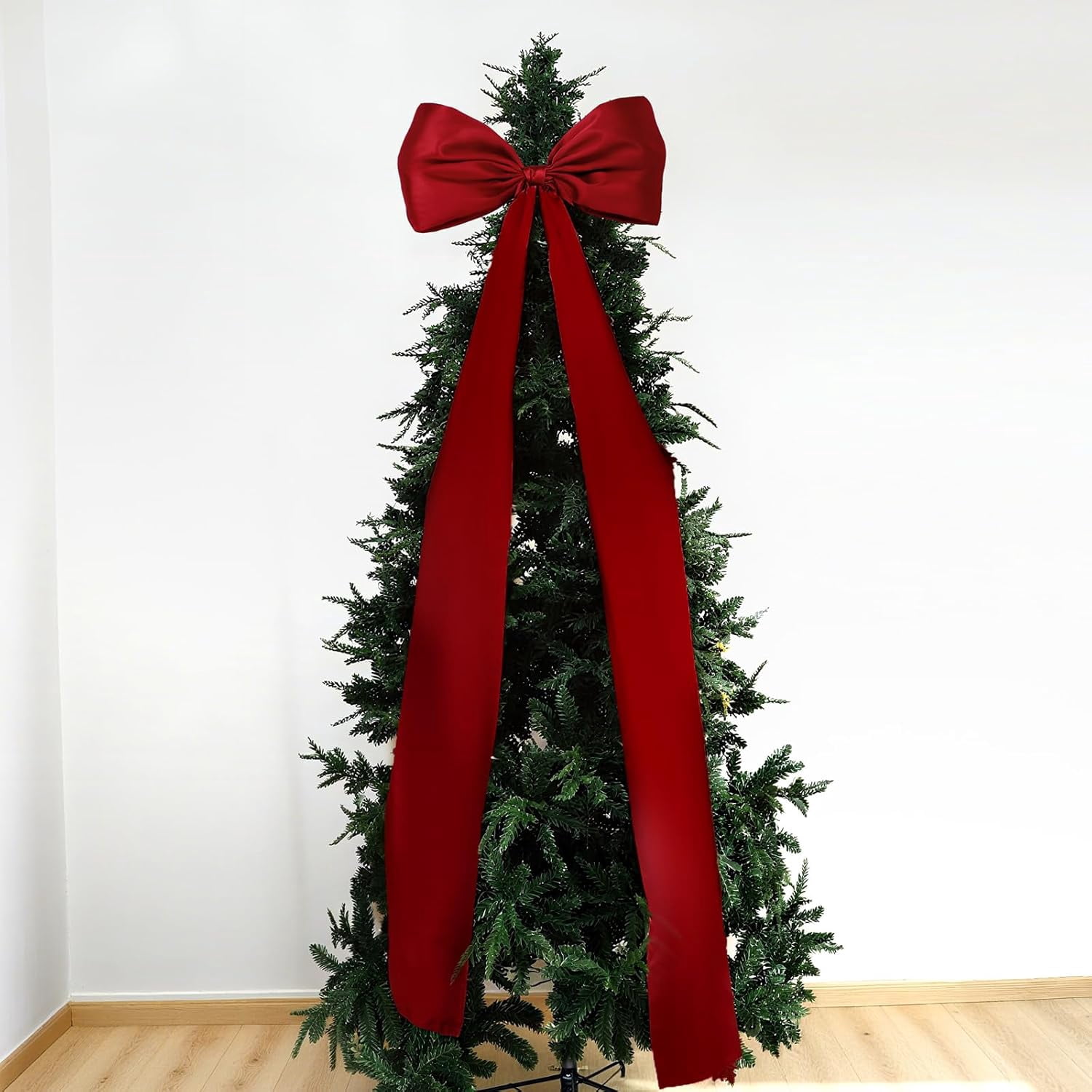 AHeartcove 6 ft Extra Large Christmas Satin Bows Christmas Tree Topper ...