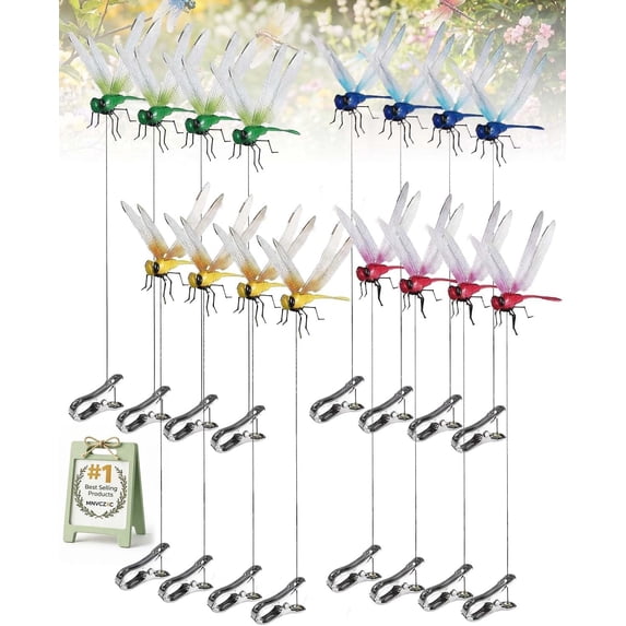 AHeartcove Dragon Fly Clips for Bugs Repellent Decor, 3D Fake Dragonfly ...