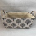 thumbnail image 1 of AI-2240-209-Q12 Beige with Black Tree Pattern Handled Basket - Set of 12, 1 of 1