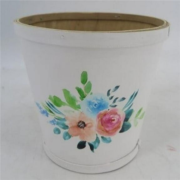 AI-3510-415-Q04 White with Pink & Blue Floral Pattern Basket - Set of 4