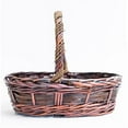 thumbnail image 1 of AI-4270MAHB-Q01 14 in. Mahogany Brown Long Handled Willow Basket, 1 of 1