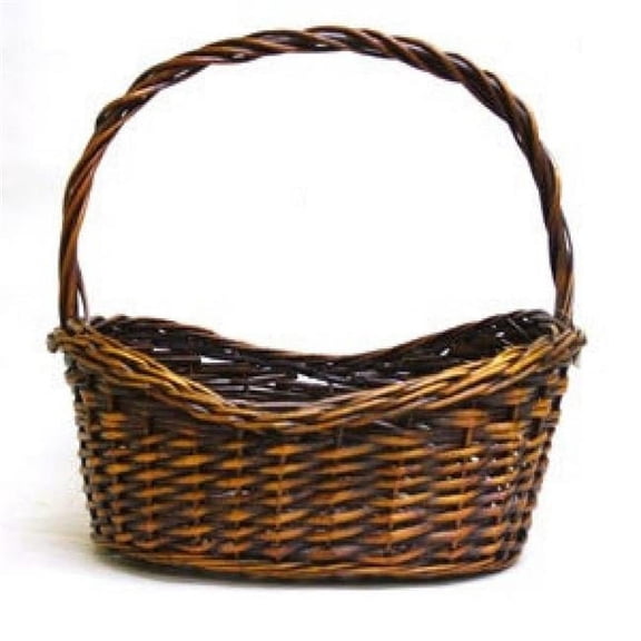 AI-4274JAVAC-Q01 17 in. Oval Java Brown Willow Basket