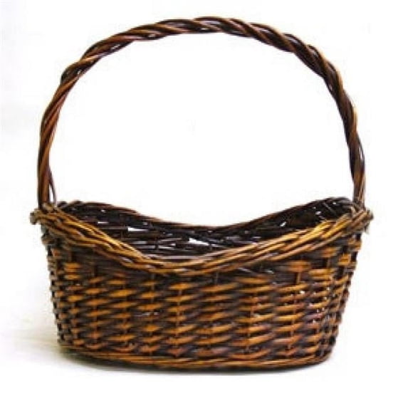 AI-4274JAVAC-Q02 17 in. Oval Java Brown Willow Basket - Set of 2