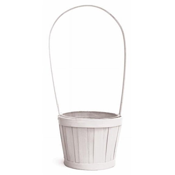AI-4515SLW-Q02 White Washed Slat Bamboo Basket - Set of 2