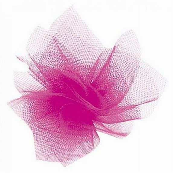 AI-8014120041-Q12 6 in. x 25 Yards Fuchsia Tulle Ribbon - Set of 12