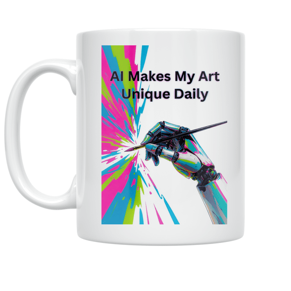 AI Art Design - Creative Enthusiast - 11 oz Ceramic Coffee Mug
