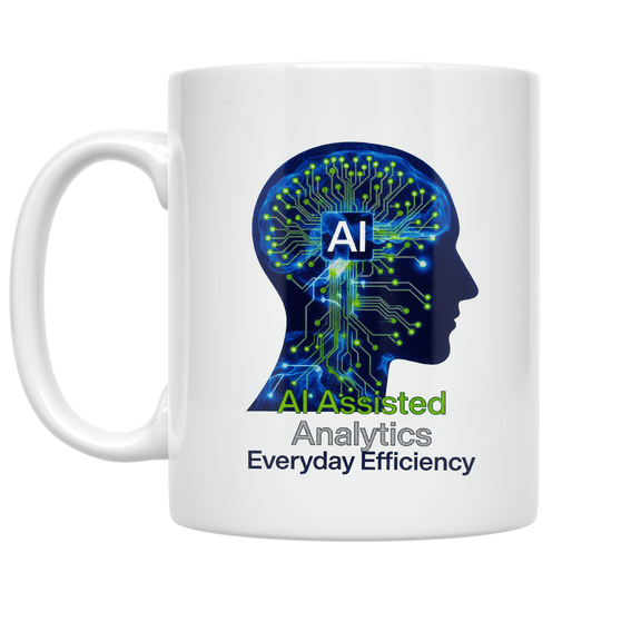 AI Assisted Analytics Design - Data Analyst Enthusiast - 11 oz Ceramic Coffee Mug