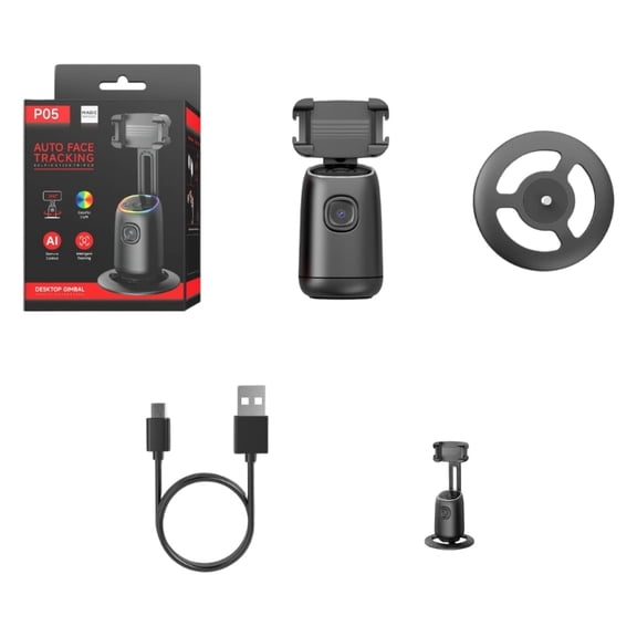 AI Auto Tracking Phone Mount Tripod For Live Streaming Vlogging With 360 Horizontal Vertical Rotation