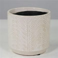 thumbnail image 1 of AI-CE00-187-Q02 White & Beige Leaf Lines Planter - Set of 2, 1 of 1
